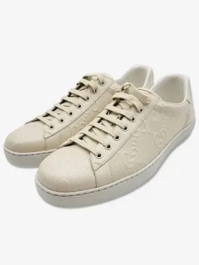 Ace GG Embossed Low Top Sneakers White