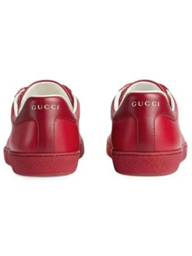 Ace Interlocking G Low Top Sneakers Hibiscus Red