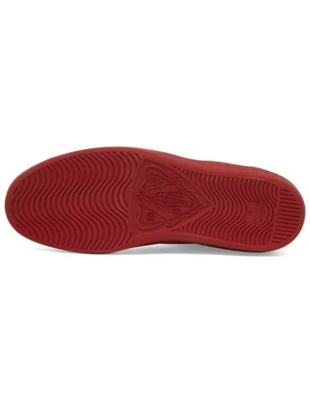Ace Interlocking G Low Top Sneakers Hibiscus Red