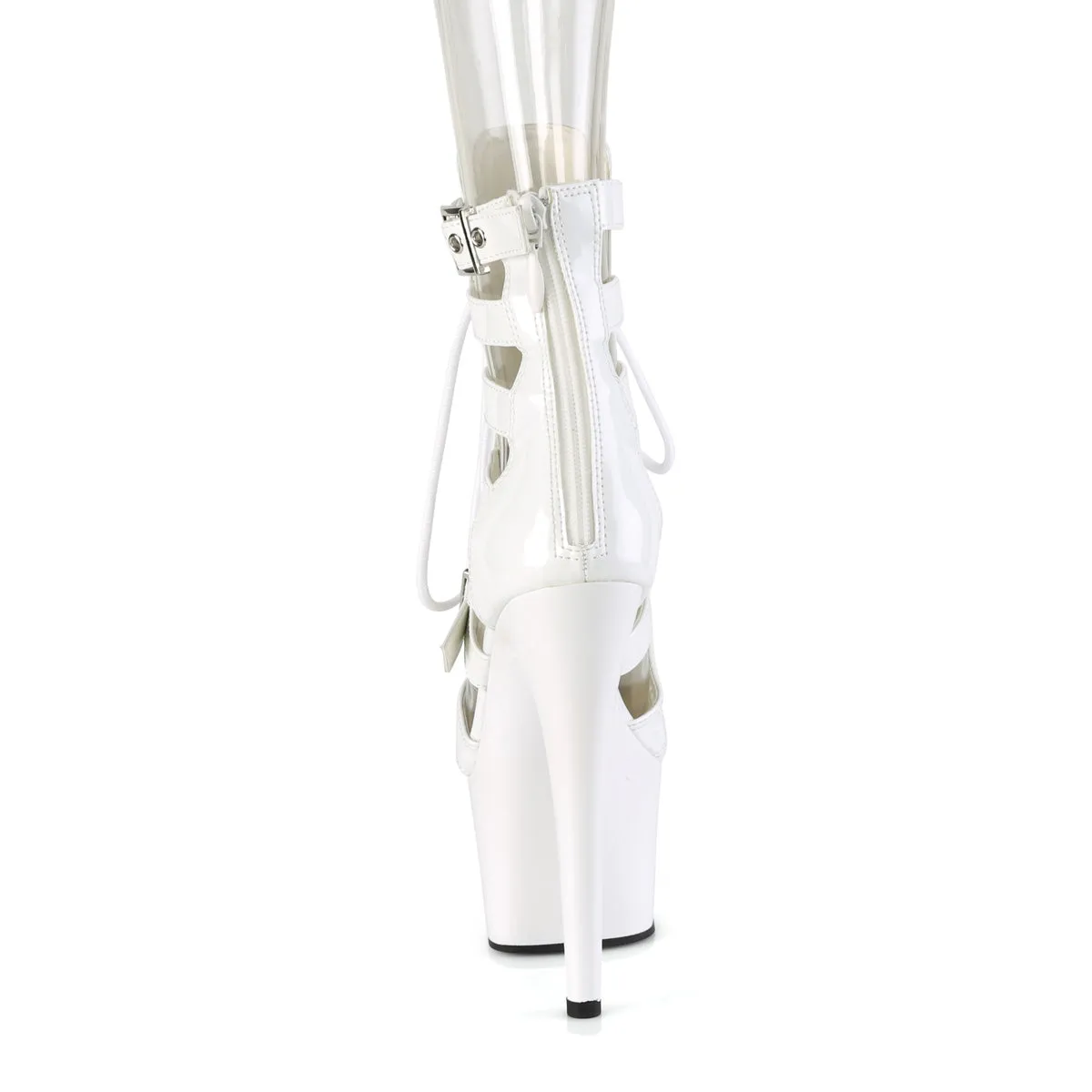 Adore 1013MST White Patent  7" Heel Platform Ankle Boots Direct