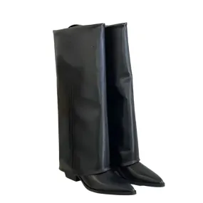 AOIFE | Fold-Over Eco-Leather Knee Boots