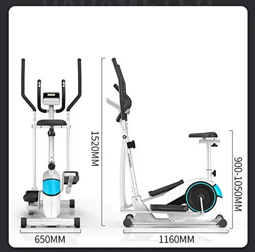 AORISSE Elliptical machine, Magnetic Control Fitness Elliptical Cross Trainer 3 in 1 Elliptical Machine Treadmills for Exercise Bikes Space Walker Machine with Seat, With LCD screen,Black