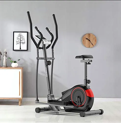 AORISSE Elliptical machine, Magnetic Control Fitness Elliptical Cross Trainer 3 in 1 Elliptical Machine Treadmills for Exercise Bikes Space Walker Machine with Seat, With LCD screen,Black