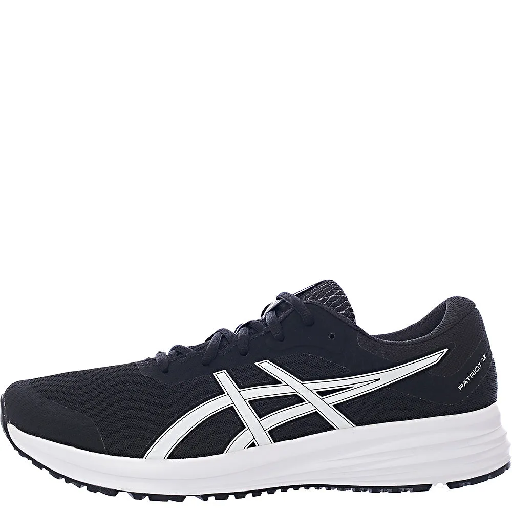 Asics Mens Black and White Running Patriot 12 Trainers