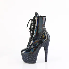 Bejeweled 1020-7 Patent & Rhinestones Heels / Platform Ankle Boots Black -Direct