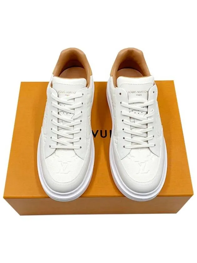 Beverly Hills Monogram Low Top Sneakers White