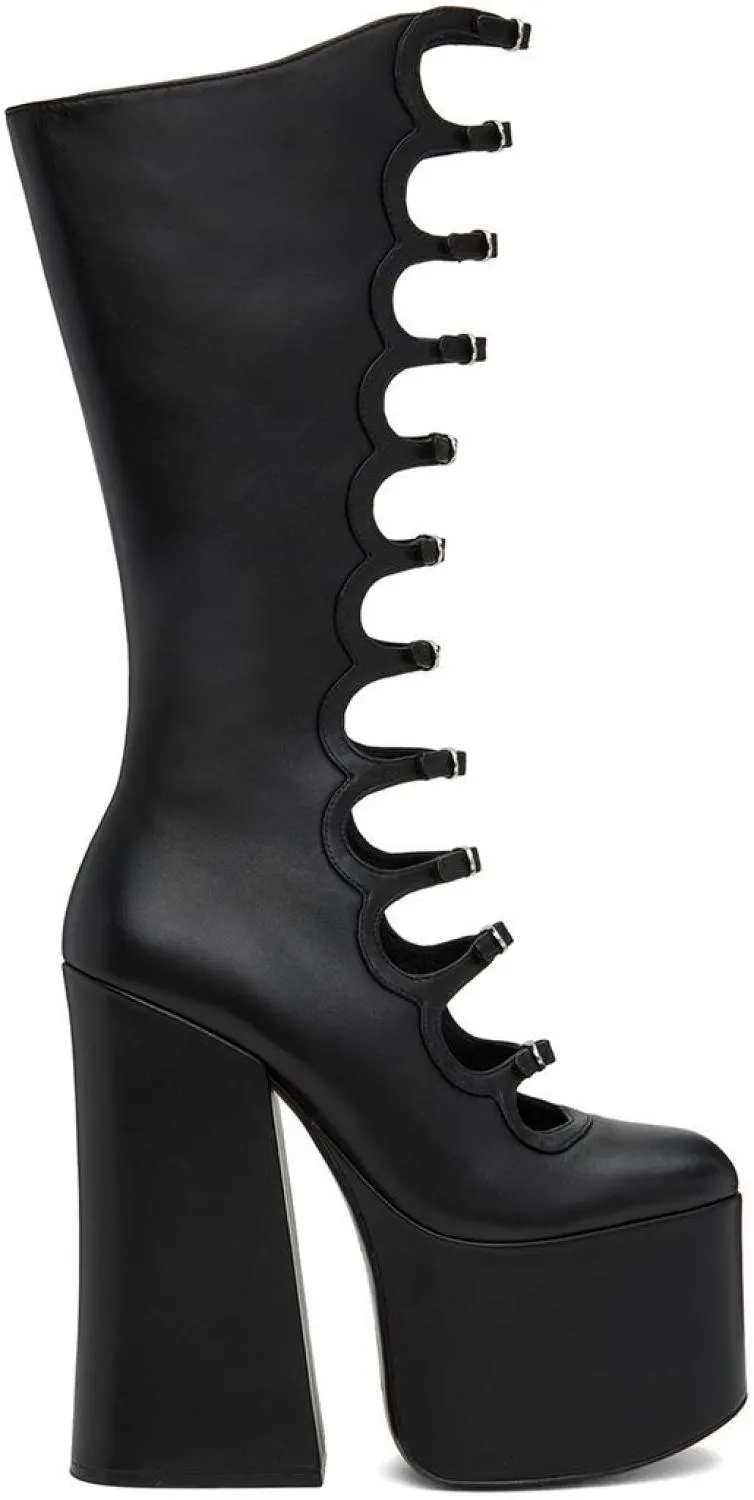 Black Multi Buckle Kiki Boots