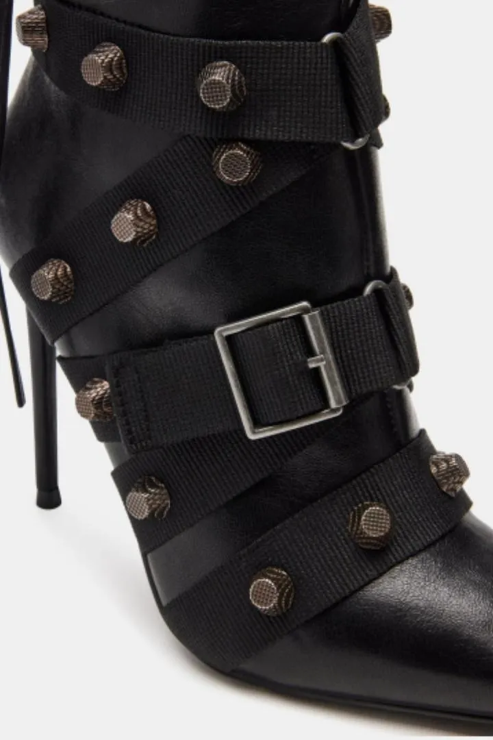 Crystal Buckles High Boots