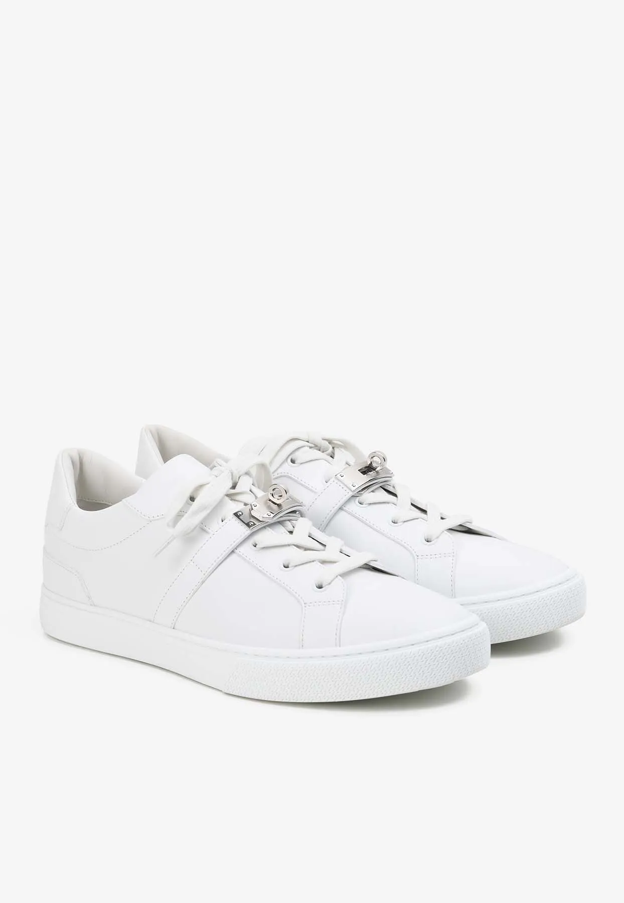 Day Palladium Kelly Buckle Sneakers in White Calf Leather