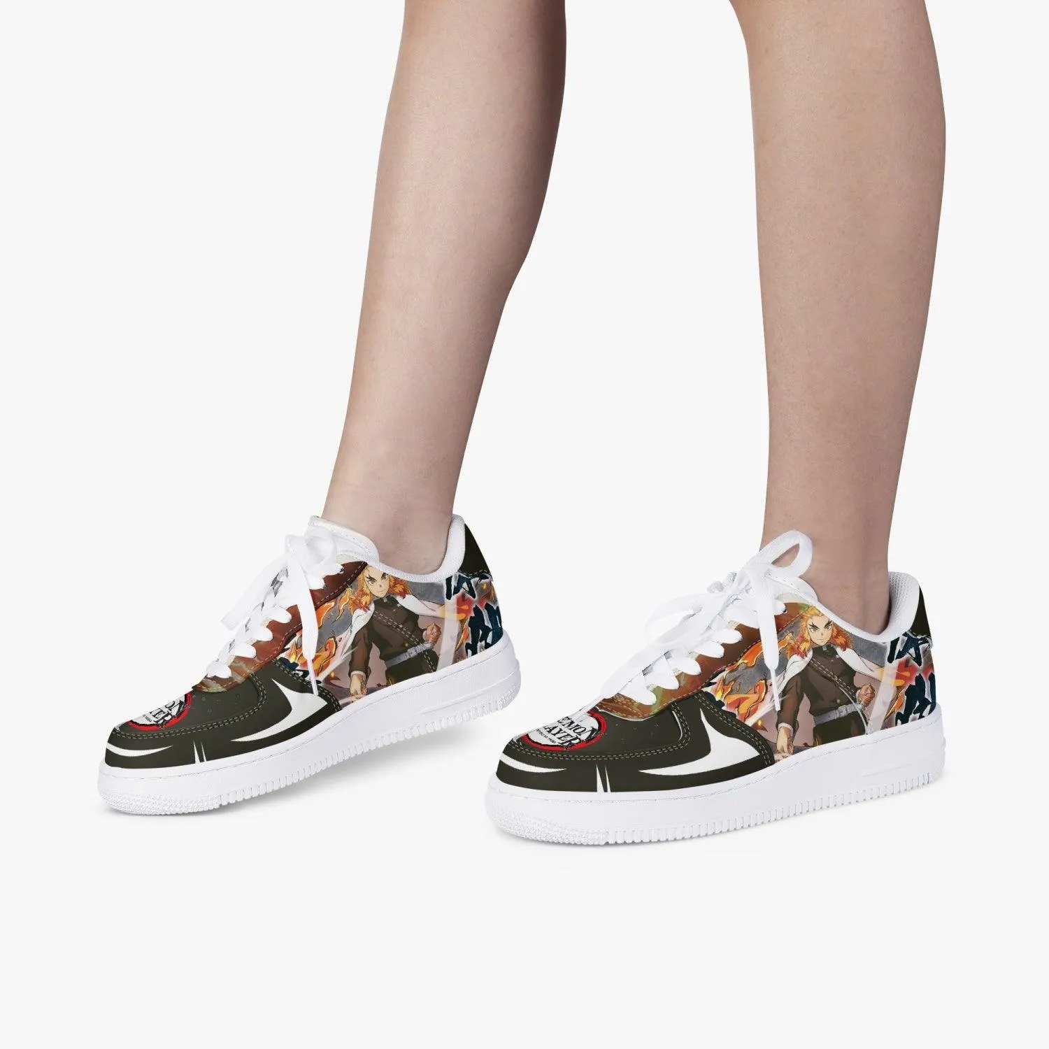 Demon Slayer Kyojuro Rengoku AF1 Anime Shoes