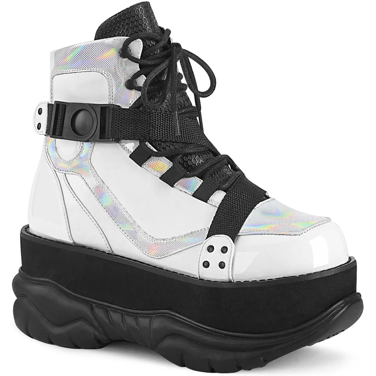 DemoniaCult Neptune 181 Unisex/Mens 3" Heel, Platform Ankle Length Boots
