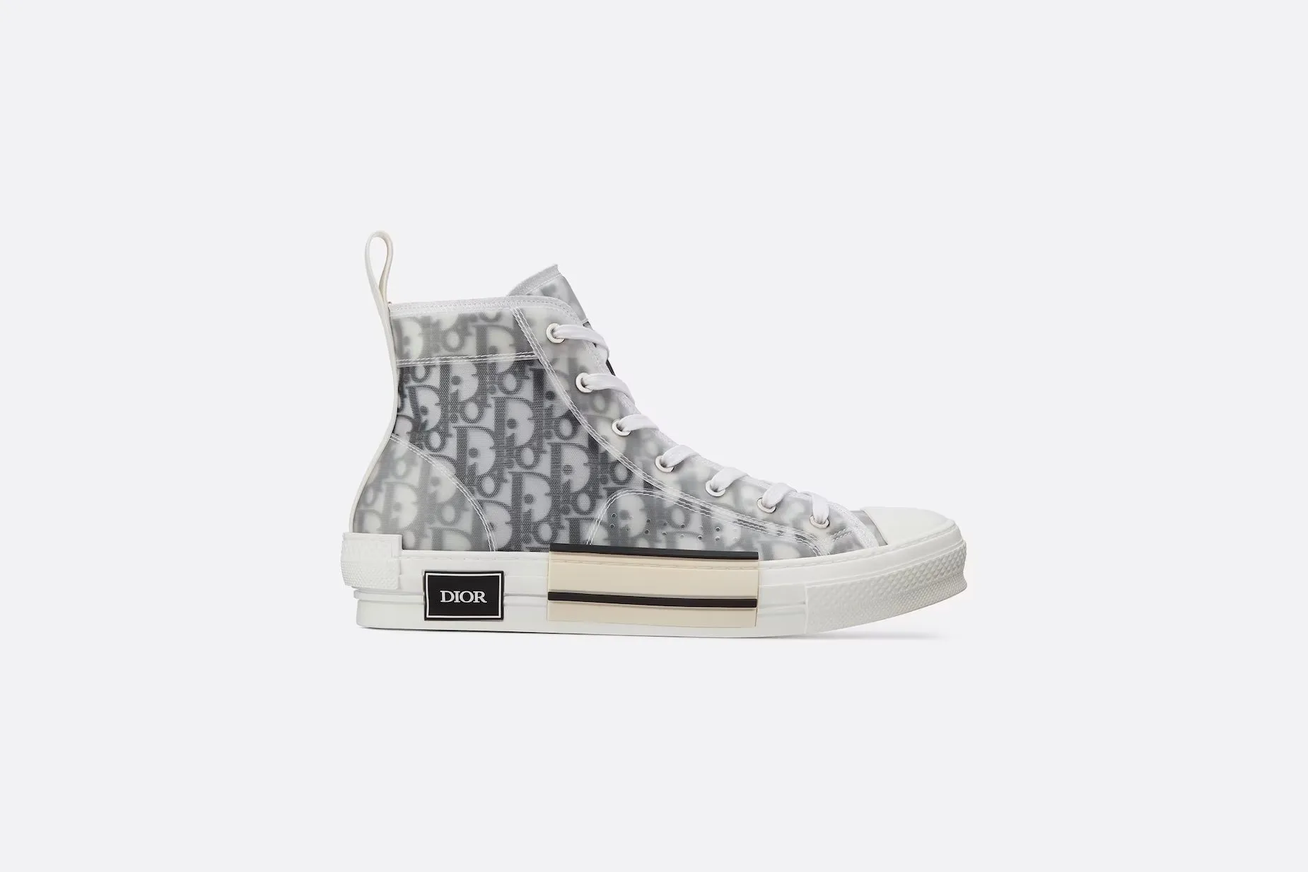 DIOR B23 HIGH-TOP DIOR OBLIQUE CANVAS SNEAKERS