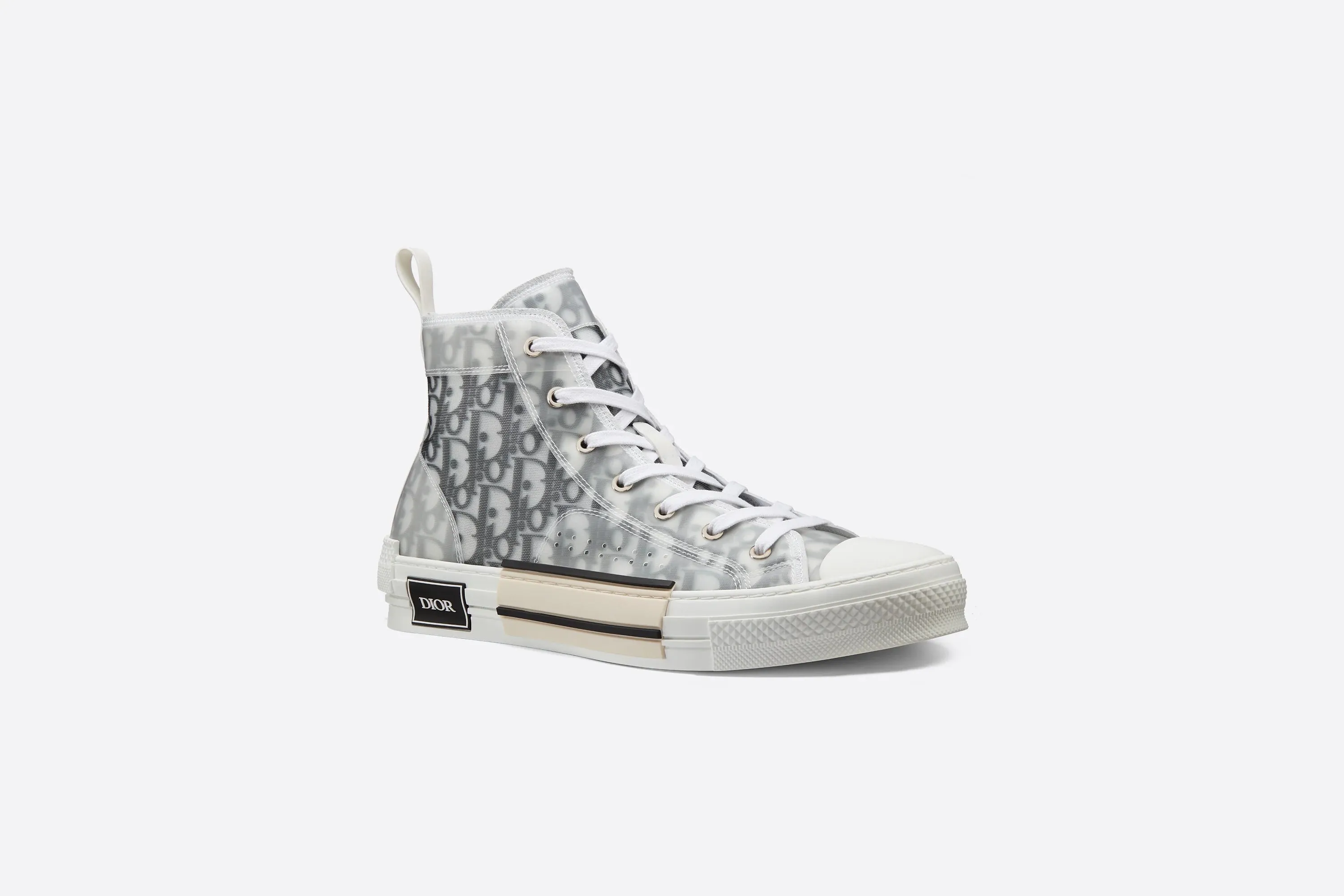 DIOR B23 HIGH-TOP DIOR OBLIQUE CANVAS SNEAKERS