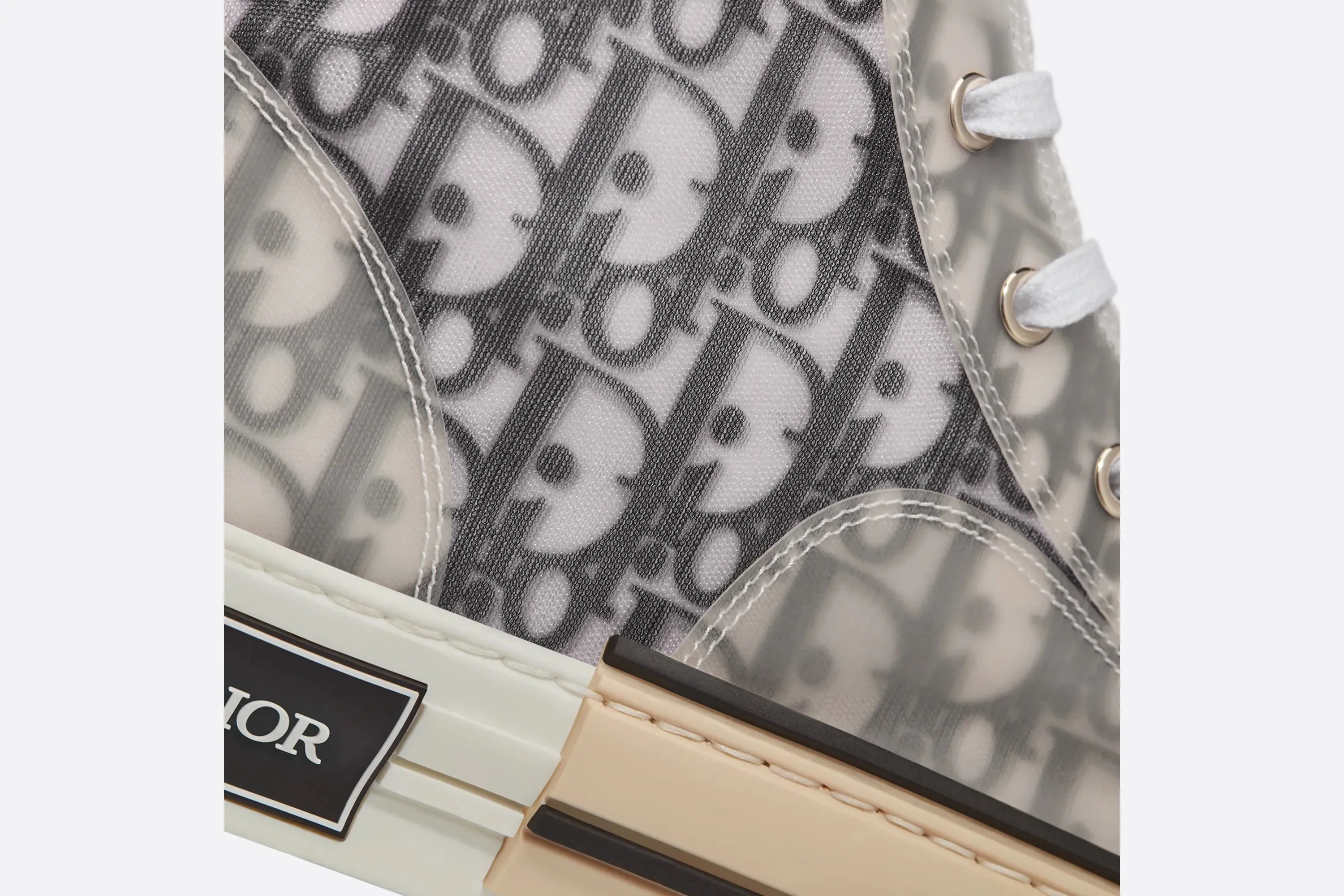 DIOR B23 HIGH-TOP DIOR OBLIQUE CANVAS SNEAKERS