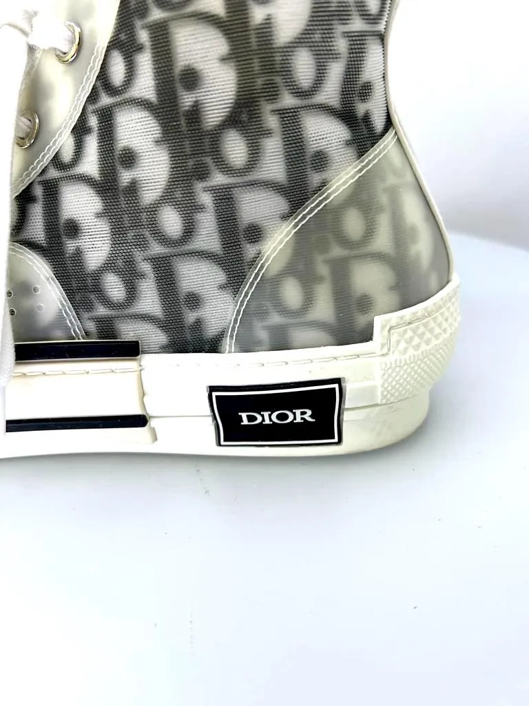 DIOR B23 HIGH-TOP DIOR OBLIQUE CANVAS SNEAKERS