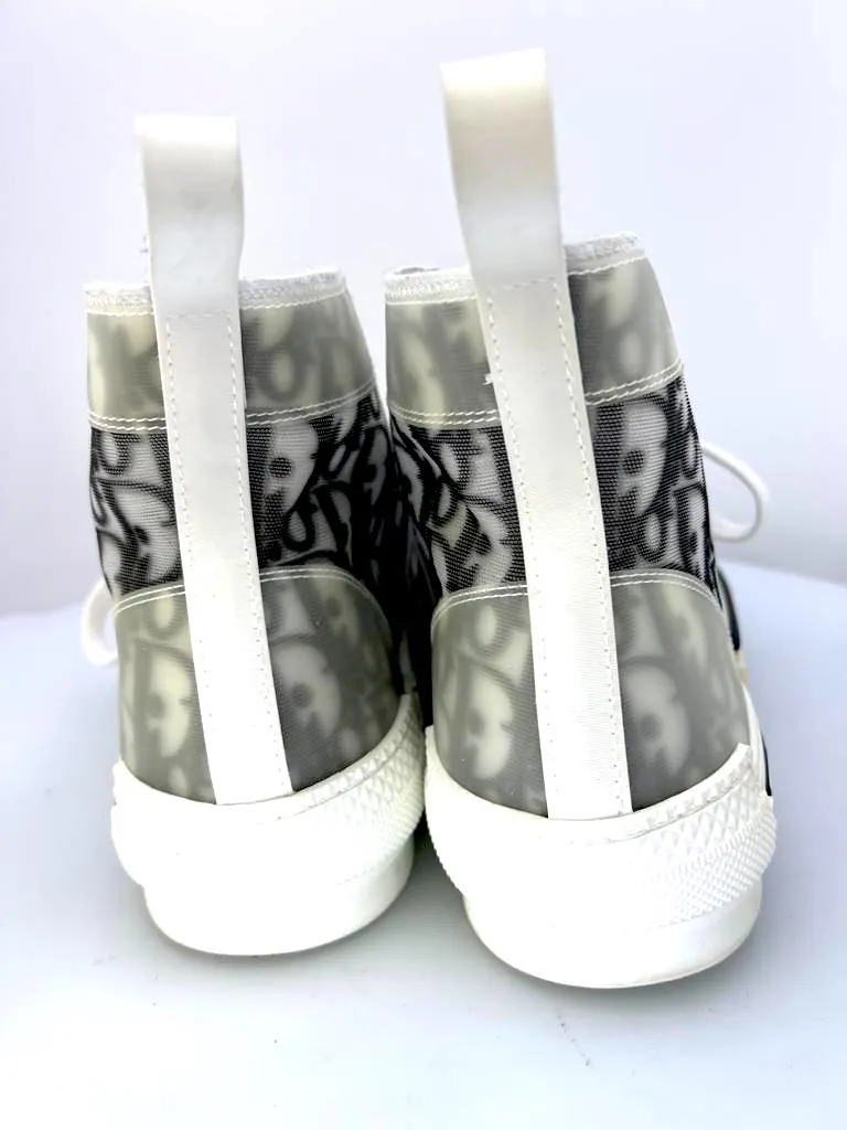 DIOR B23 HIGH-TOP DIOR OBLIQUE CANVAS SNEAKERS