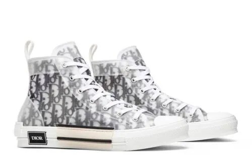 DIOR B23 HIGH-TOP DIOR OBLIQUE CANVAS SNEAKERS