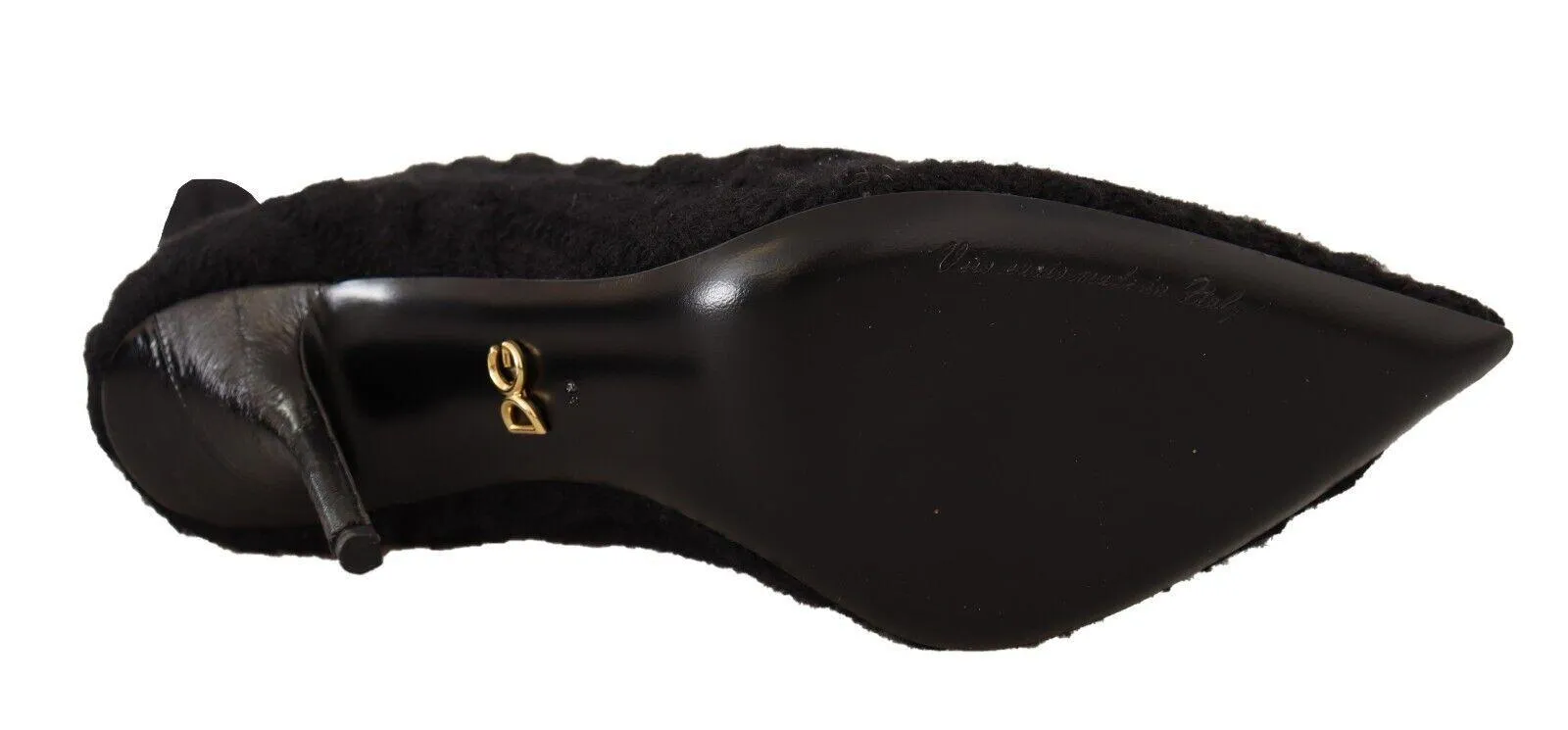 Dolce & Gabbana Black Stretch Socks Knee High Boots