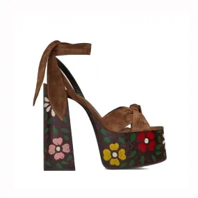 DONIO Printed Block Heel Platform Sandals