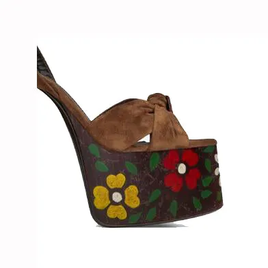 DONIO Printed Block Heel Platform Sandals