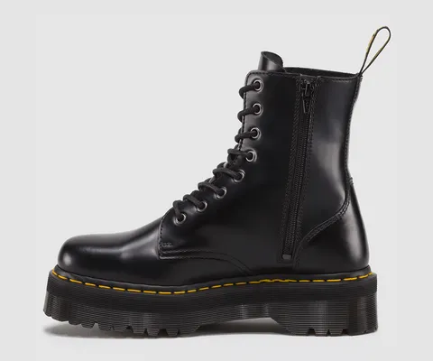 Dr Martens Jadon Black Polished Smooth Boots 15265001