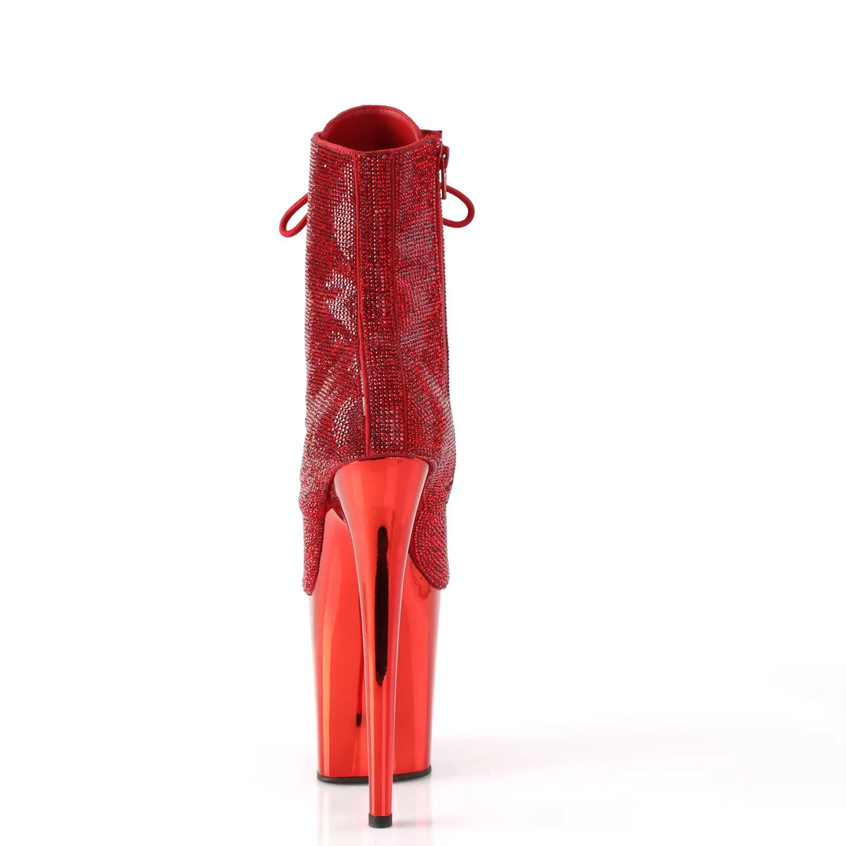 Flamingo 1020CHRS Red Rhinestone 8" Heel Platform Ankle Boots Direct