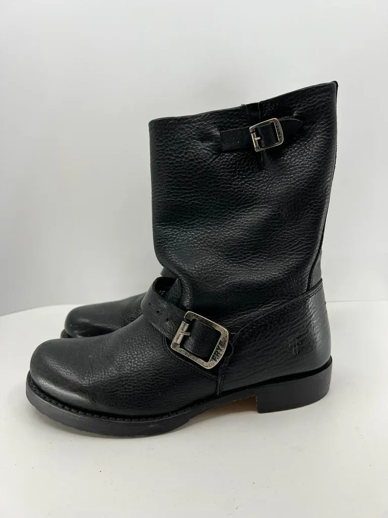 FRYE VERONICA SHORT LEATHER BOOTS