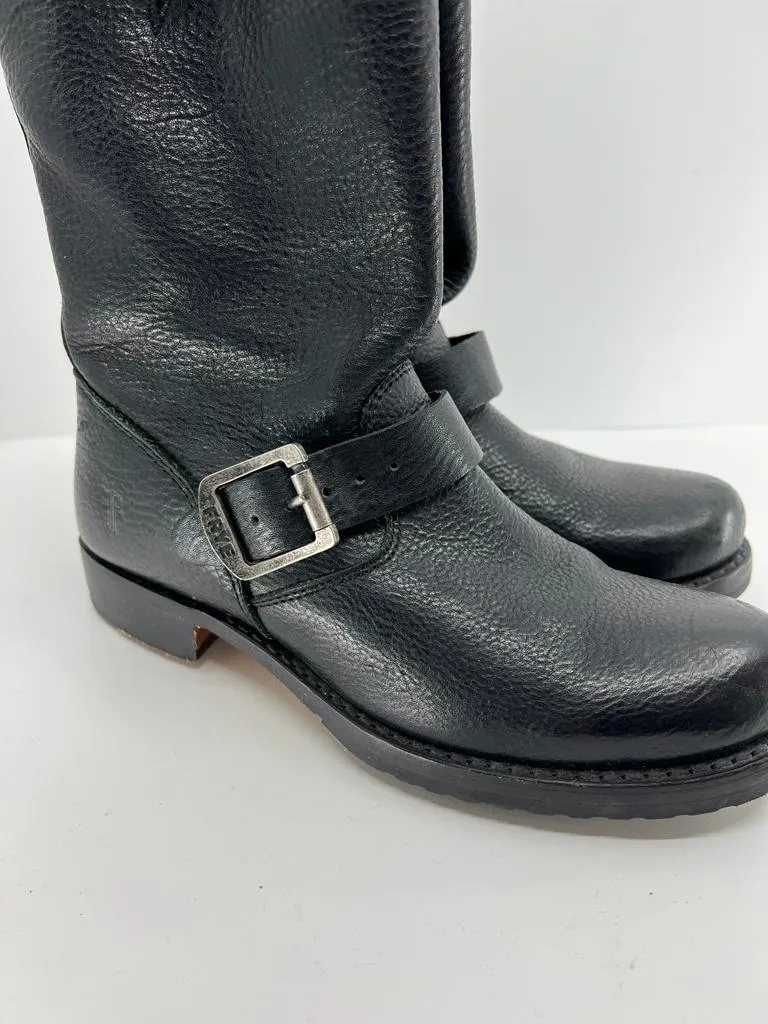 FRYE VERONICA SHORT LEATHER BOOTS