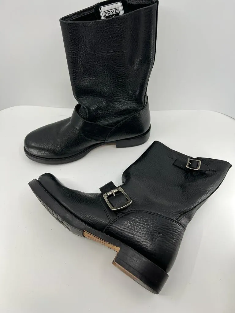 FRYE VERONICA SHORT LEATHER BOOTS