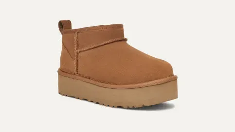 Girls UGG Junior Chestnut Ultra Mini Platform Boot