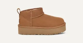 Girls UGG Junior Chestnut Ultra Mini Platform Boot