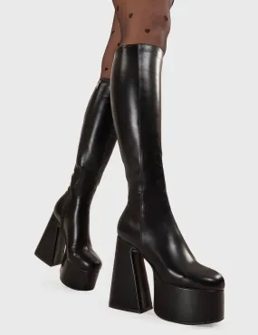 Hate You Wide Calf Platform Knee High Boots
