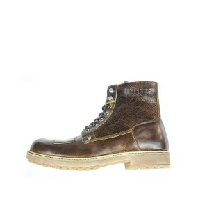 HELSTONS MOUNTAIN LEATHER MOTORCYCLE BOOTS - ANILINE BROWN