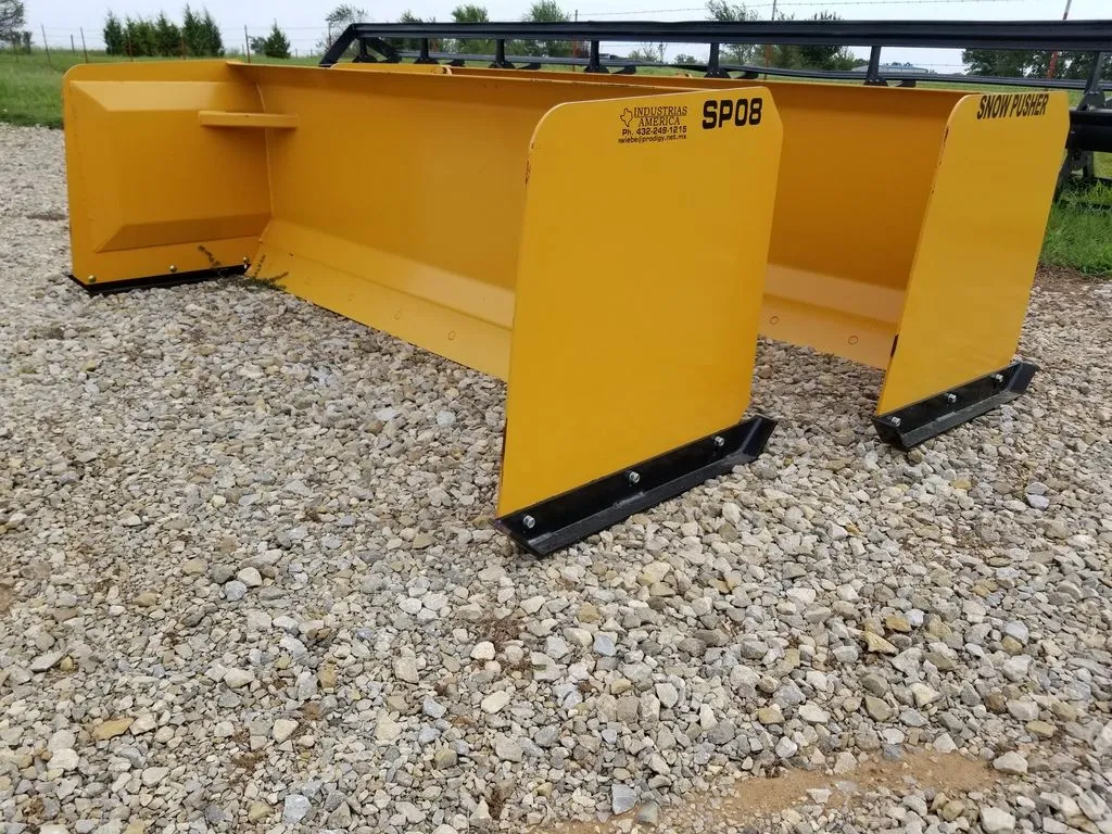 Industrias America 2024 Snow Pusher SP08 | Heavy-Duty Snow Removal Tool | For Skid Steer