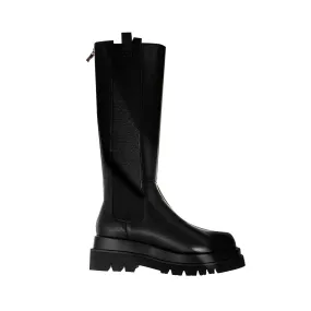 KANIO Platform Leather Knee High Boots