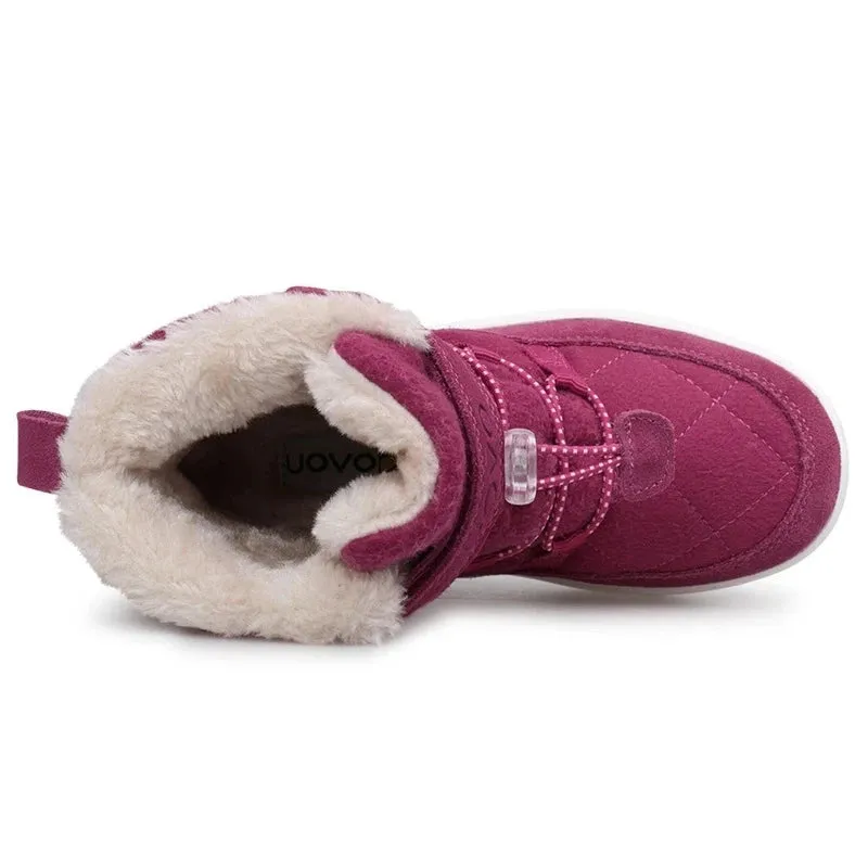 Kids Buckle Strap Velvet Warm Fur Snow Shoes