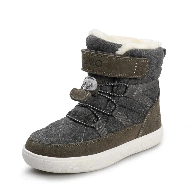 Kids Buckle Strap Velvet Warm Fur Snow Shoes