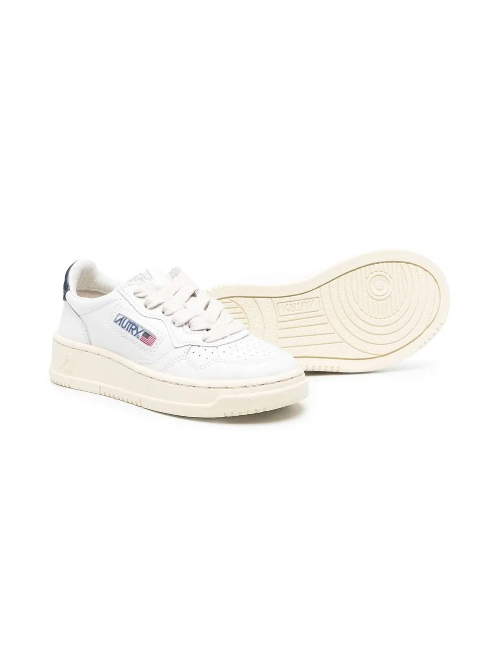 KIDS perforated-detailing low-top sneakers