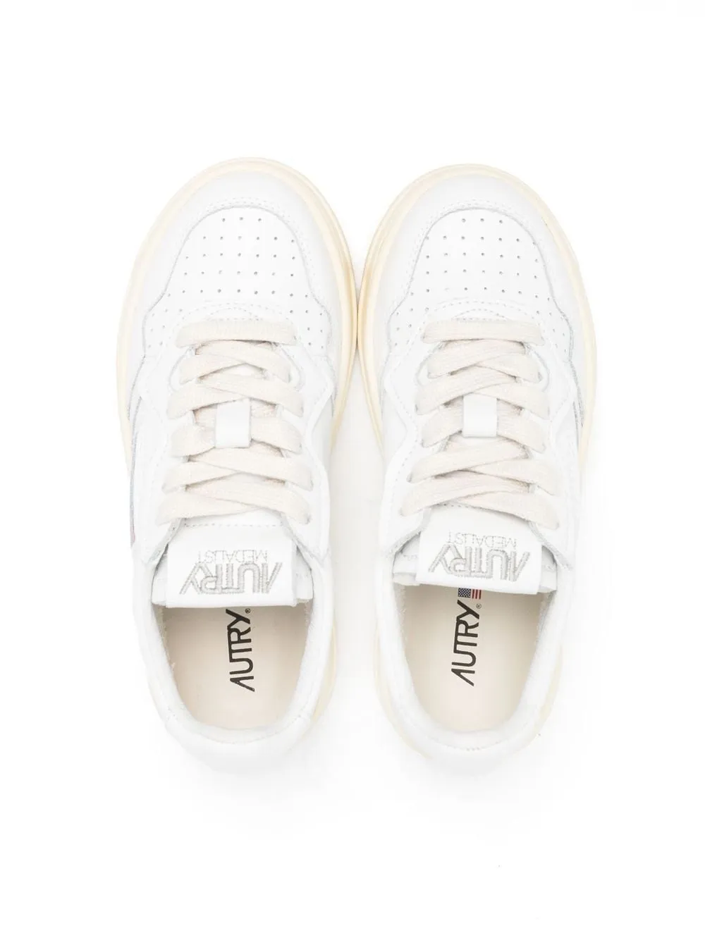 KIDS perforated-detailing low-top sneakers