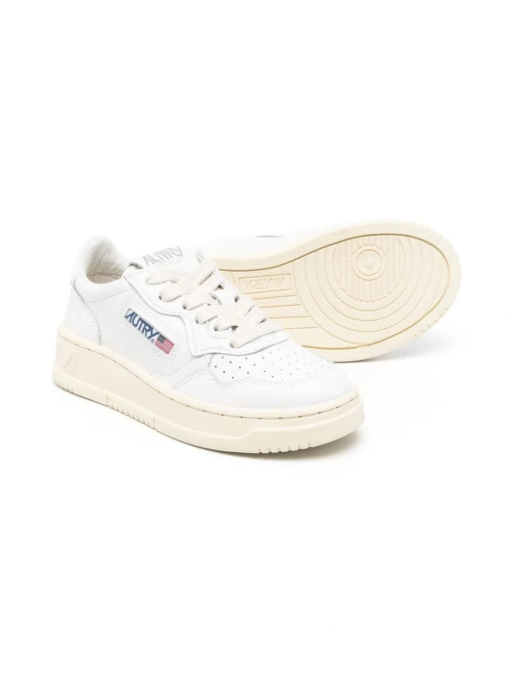 KIDS perforated-detailing low-top sneakers