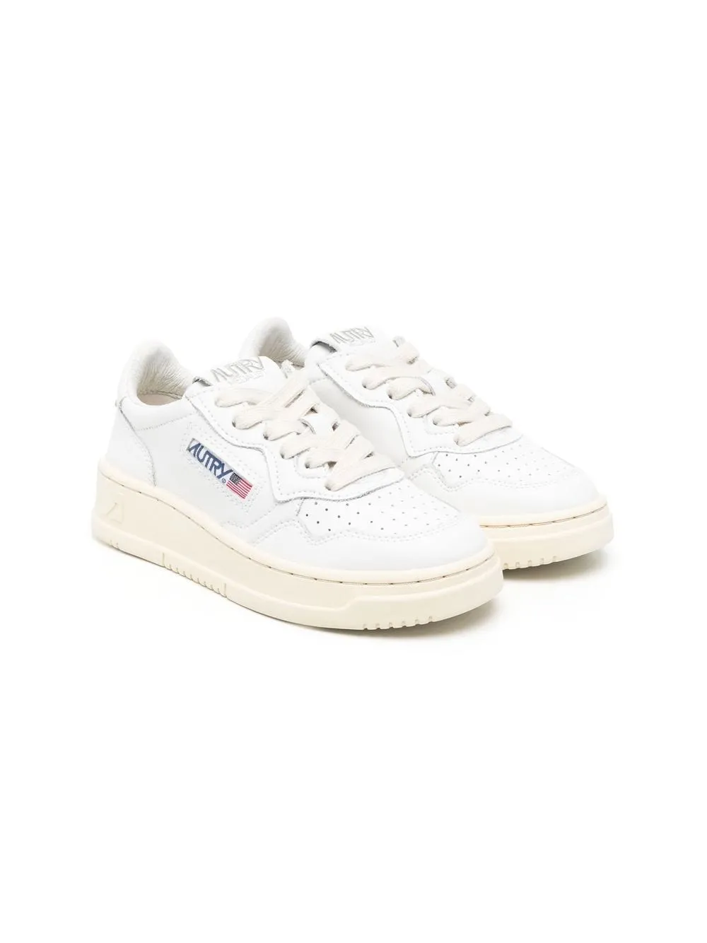 KIDS perforated-detailing low-top sneakers
