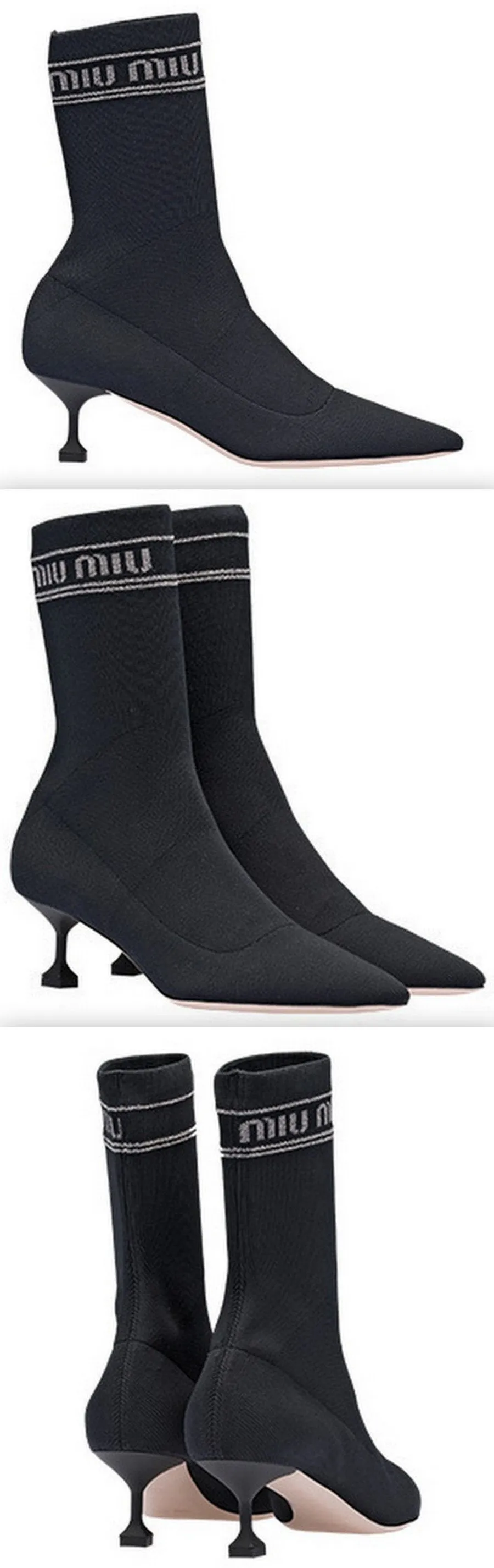 Knit Kitten-Heel Sock-Booties