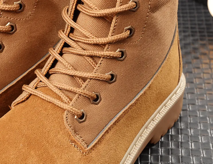 Leather boots casual men's