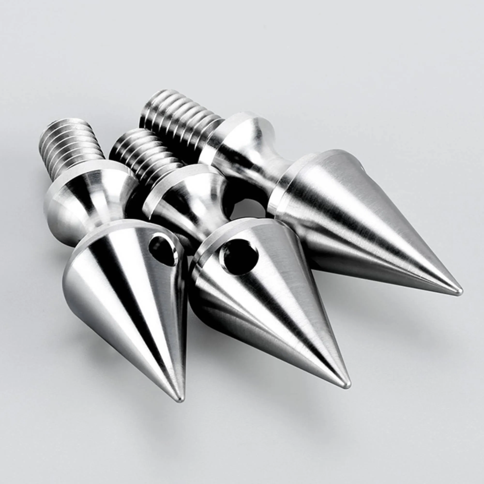 Leofoto TFW Stainless Steel Tripod Spikes with Snow/Sand Shoes for 3/8" Threaded Tripod Legs