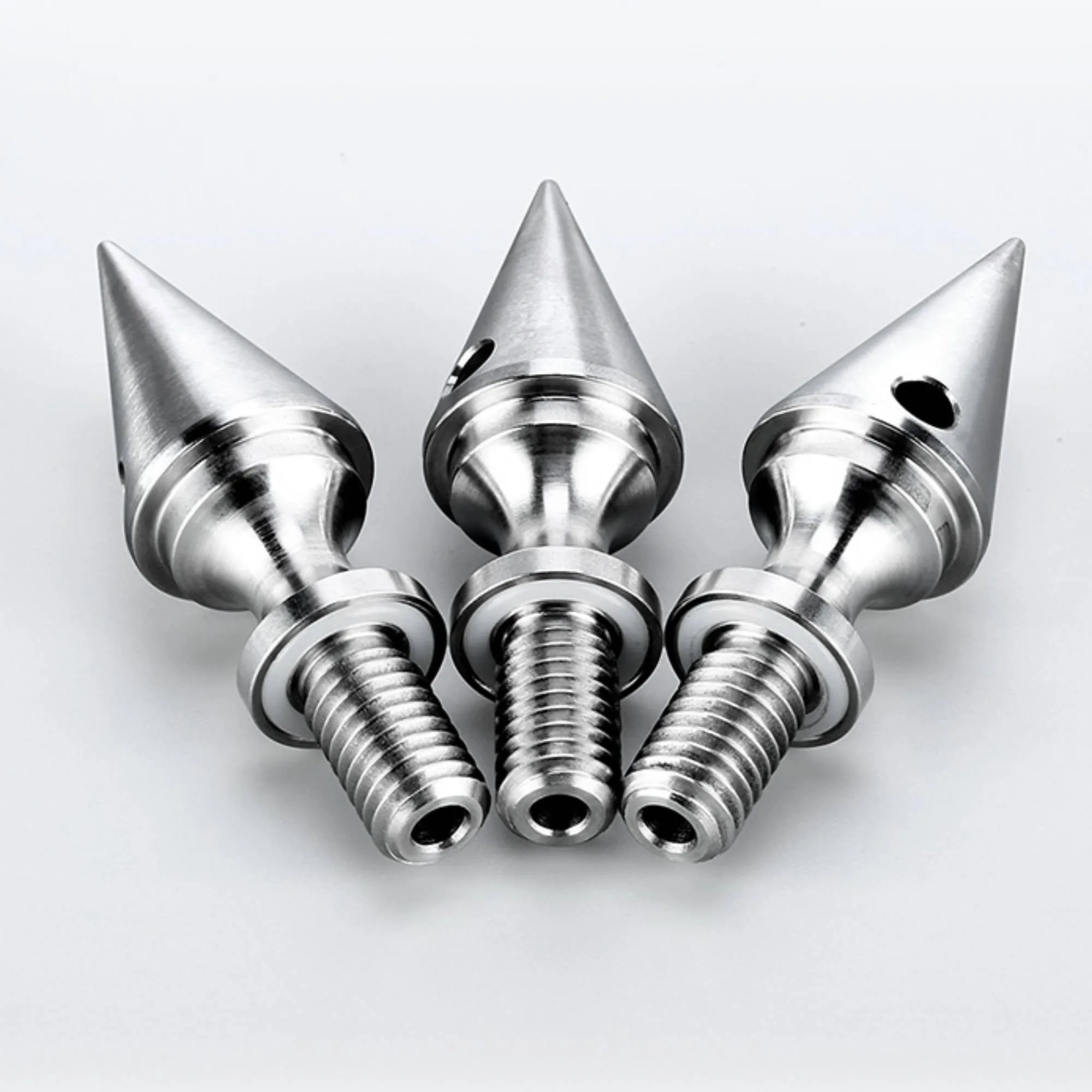 Leofoto TFW Stainless Steel Tripod Spikes with Snow/Sand Shoes for 3/8" Threaded Tripod Legs
