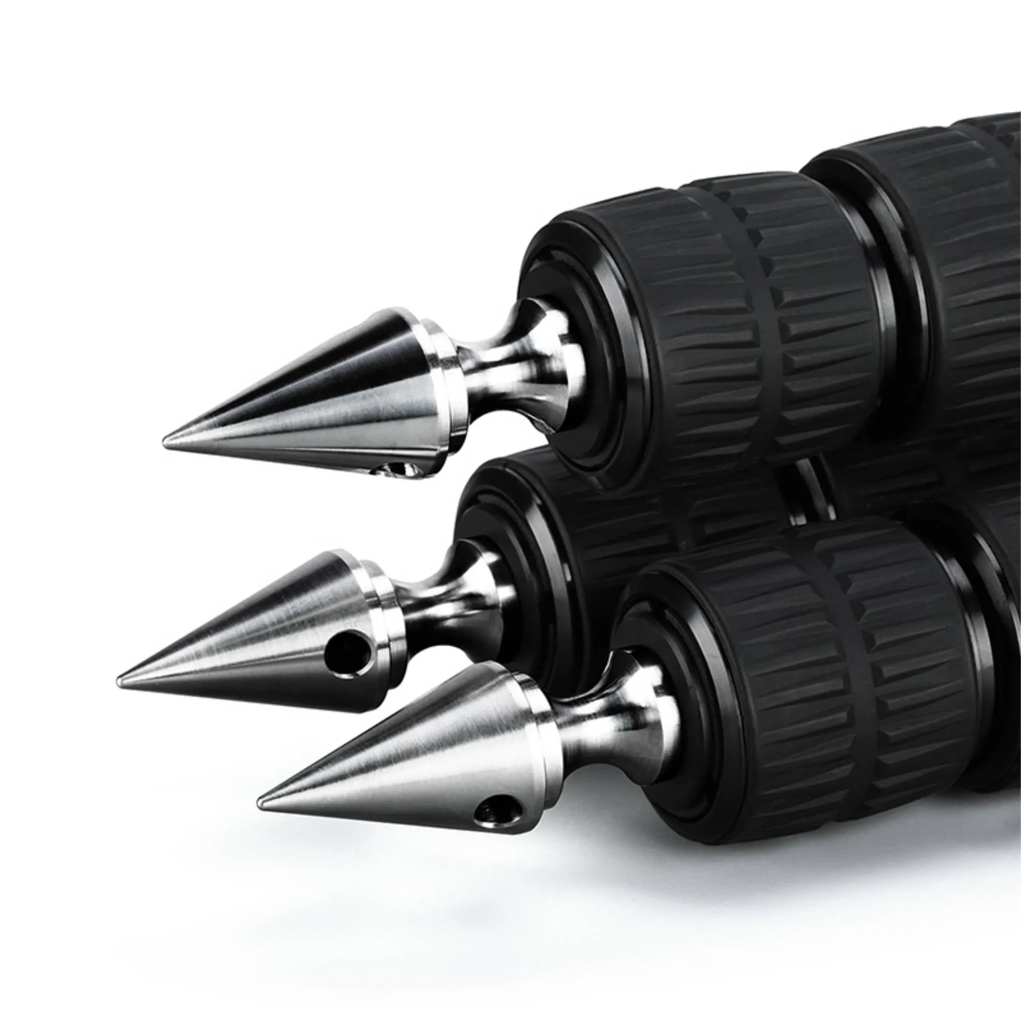Leofoto TFW Stainless Steel Tripod Spikes with Snow/Sand Shoes for 3/8" Threaded Tripod Legs