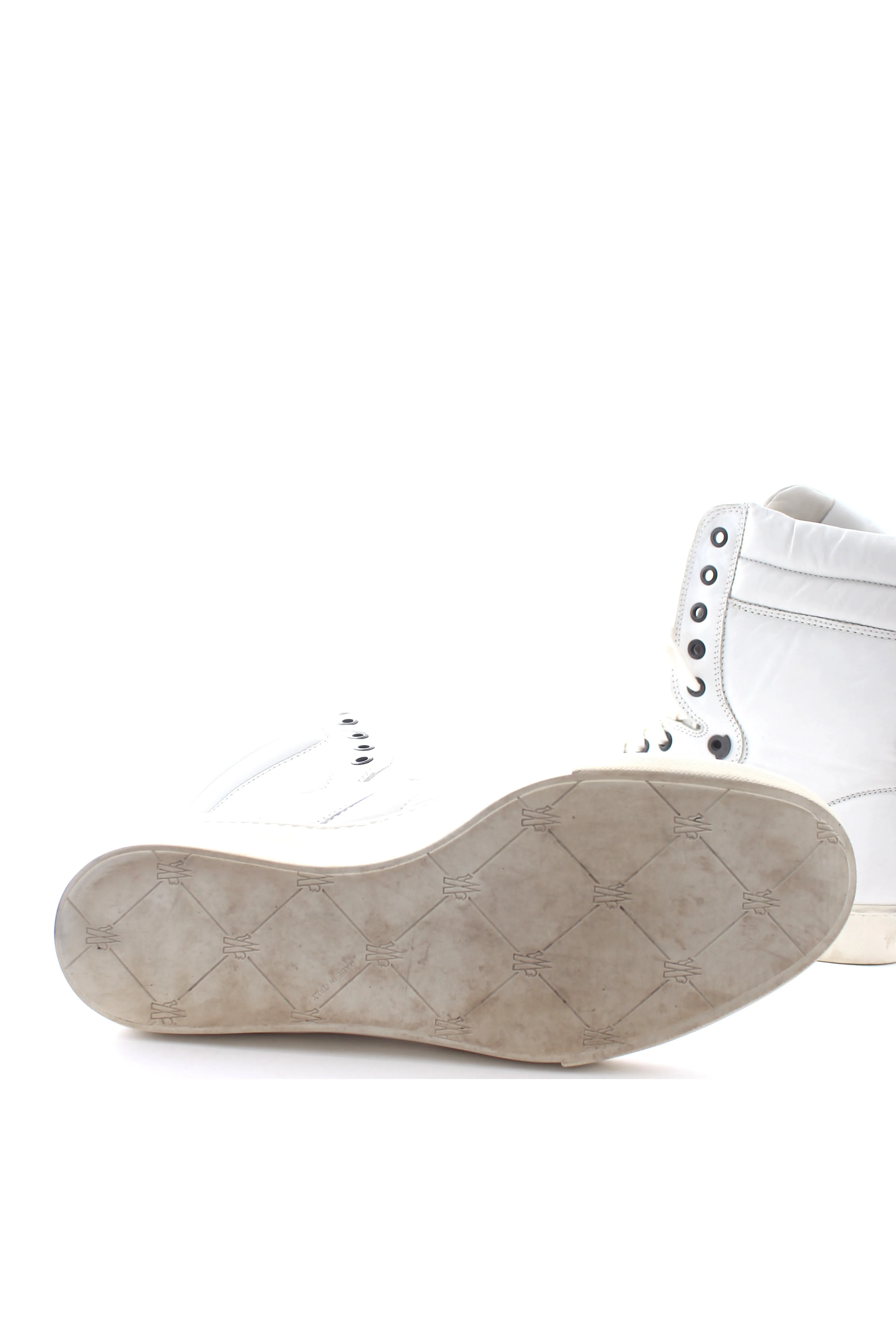 Moncler Leather Lace-Up High-Top Sneakers