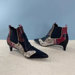 MORCHALO WESTERNER DESIGN STILETTO CHELSEA WOMEN'S BOOTS