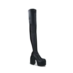 NIELS Block Heel Platform Over The Knee Boots
