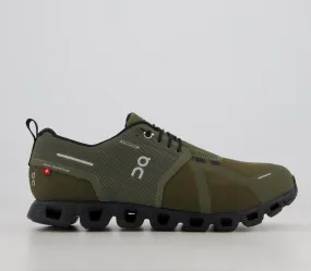 On Running Cloud 5 Waterproof Olive Black Trainers